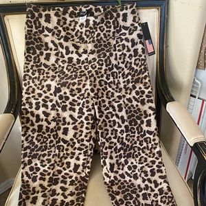 Klaveli Leopard Stretchy Skinny Pants